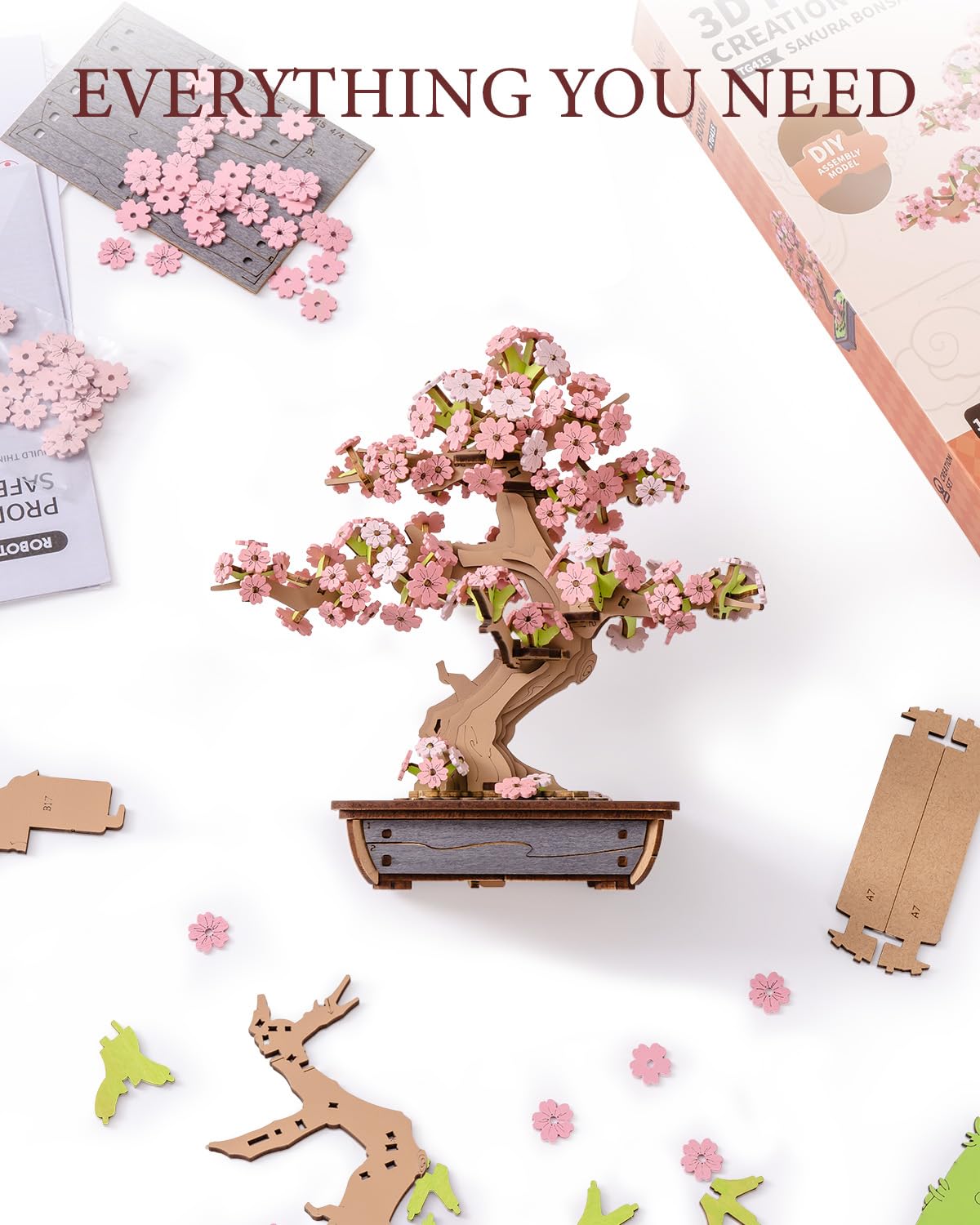 Puzzle 3D Bonsái Sakura – Jardinería Zen sin Tijeras