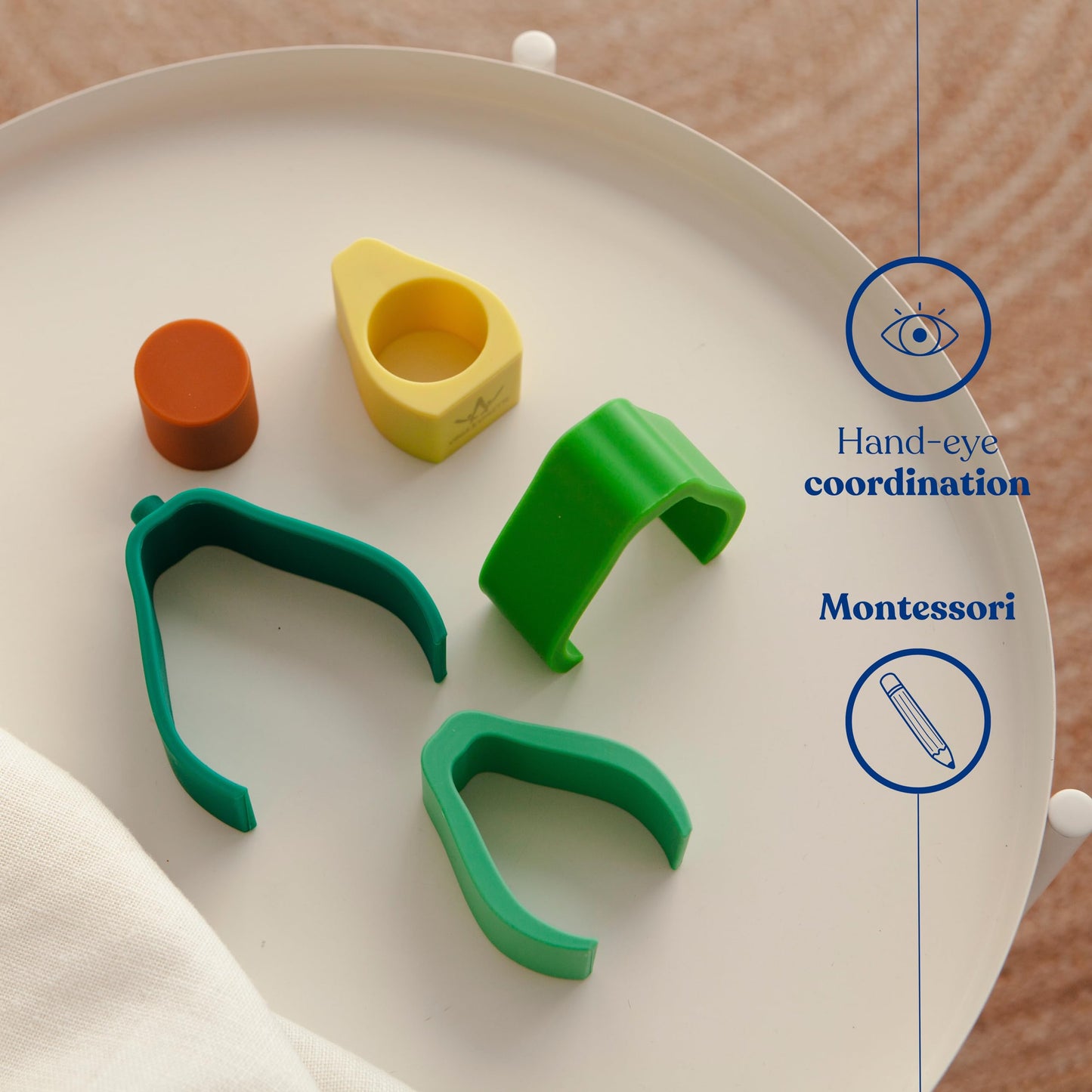 Aguacate Apilable Montessori – Diversión Saludable para Bebés