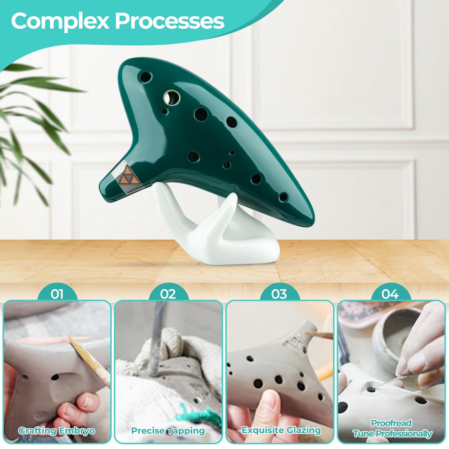 Ocarina del Tiempo Cerámica – Melodías de Hyrule en tus Manos