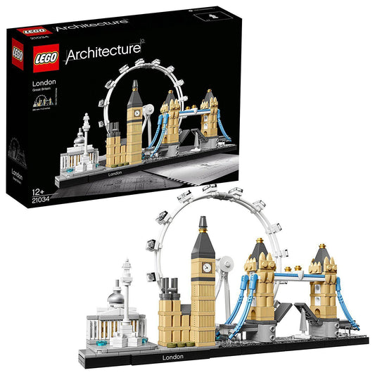 LEGO Architecture Londres, Kit de Construcción Creativa, London Eye, Big Ben, Tower Bridge, Maqueta de Monumentos Coleccionable, Manualidades para Adultos, Regalo para Hombres y Mujeres 21034