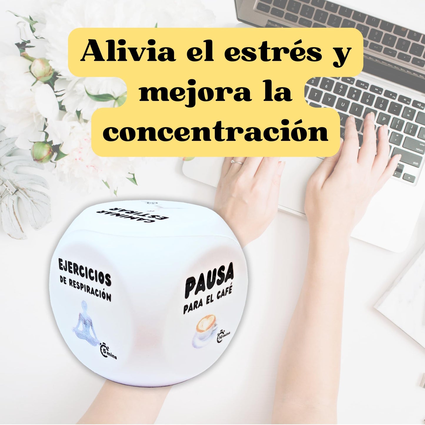 Cubo antiestrés | Dado, antiestrés para Adultos | Regalo compañero Trabajo, Regalo Oficina, Regalo Estudiante | Reducir, aliviar estrés y ansiedad | Pelota antiestrés