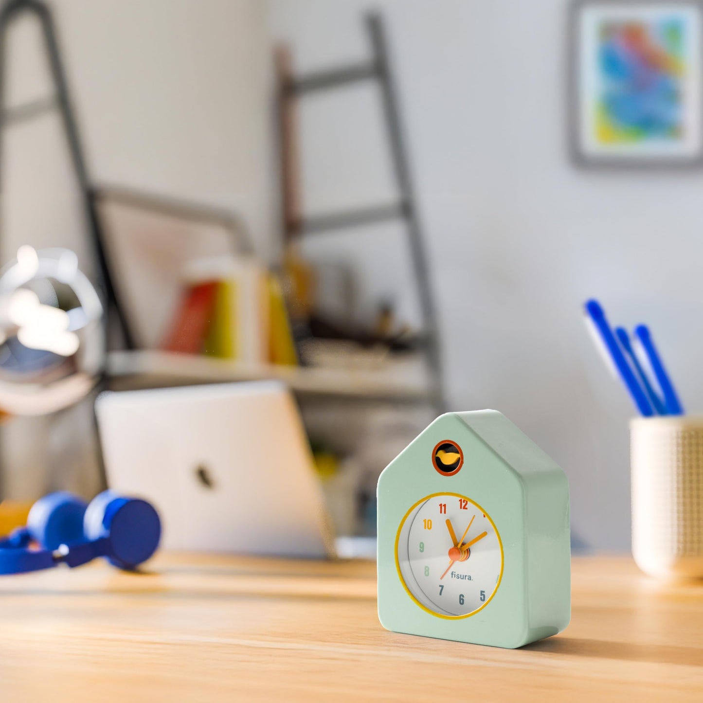 Mini despertador casita – Verde que te quiero fuera de la cama