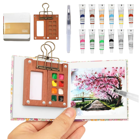 Pack 10 Mini Paletas Acuarela – El Regalo Perfecto para Clases de Arte