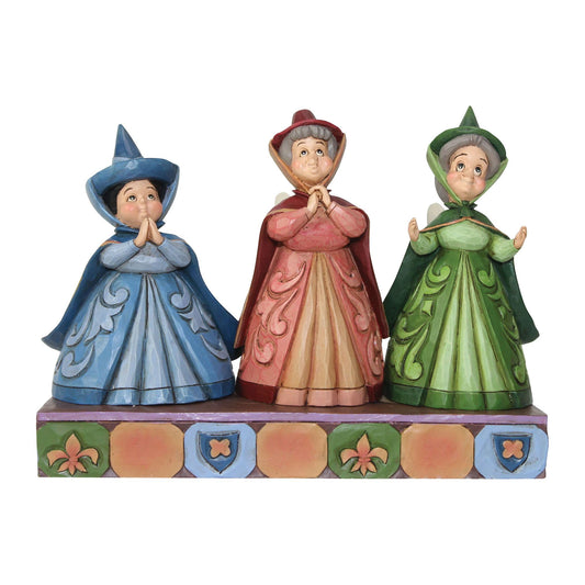Figura hadas Bella Durmiente – Magia triple del bosque encantado