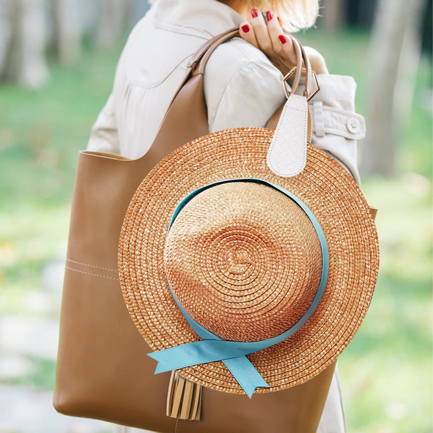 Clip magnético para sombrero para viajes, bolso de mano, clips de sombrero, clip portátil para viajes al aire libre (blanco)