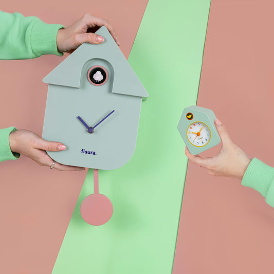 Mini despertador casita – Verde que te quiero fuera de la cama