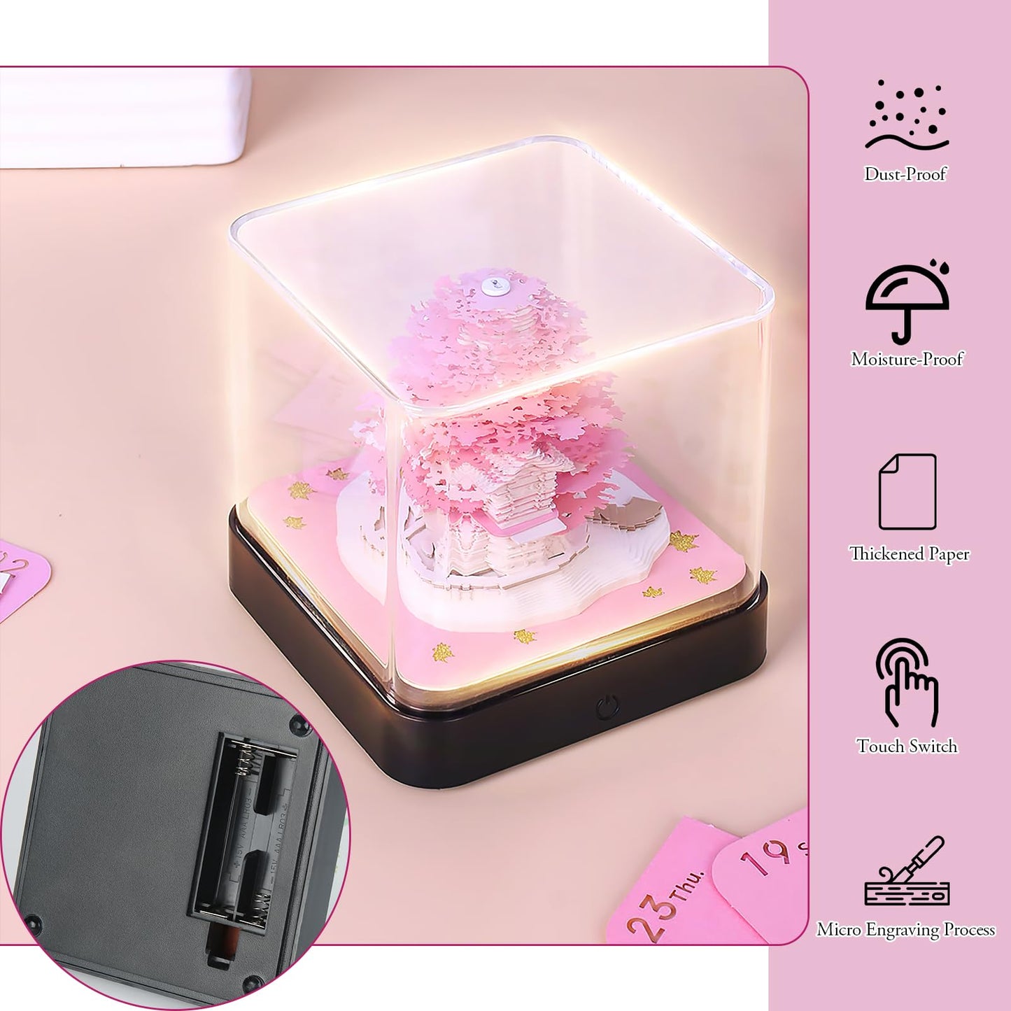 Calendario 3D Árbol Sakura 2026 – La Primavera Eterna en tu Mesa