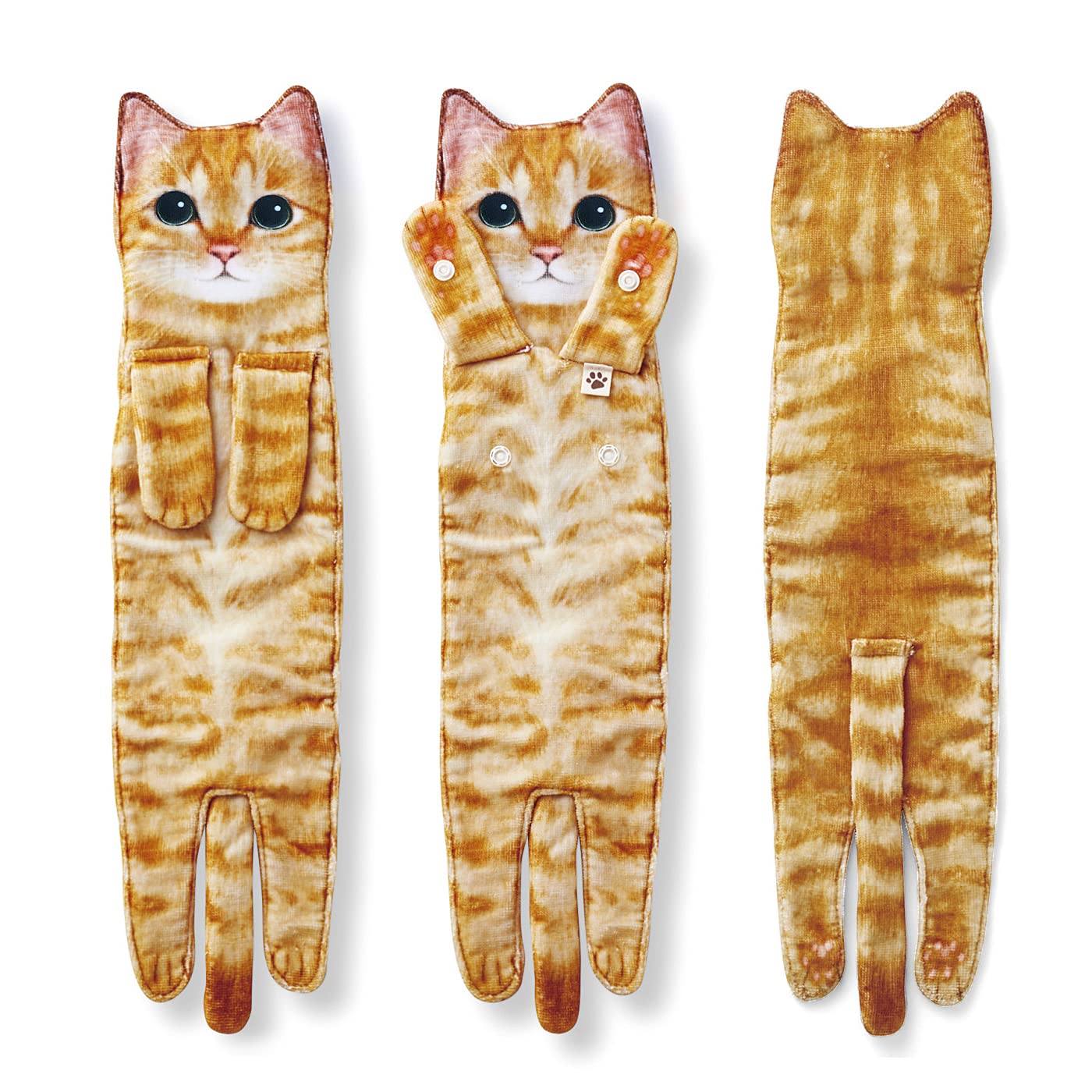 Divertidos Gatos Toalla de Mano-Decoración Gato Toalla Colgantes para Baño Trapos de Cocina-Animal Absorbente suave Toallas-regalos Graciosos Para Originales Mujer Amantes de Los Gatos-Naranja