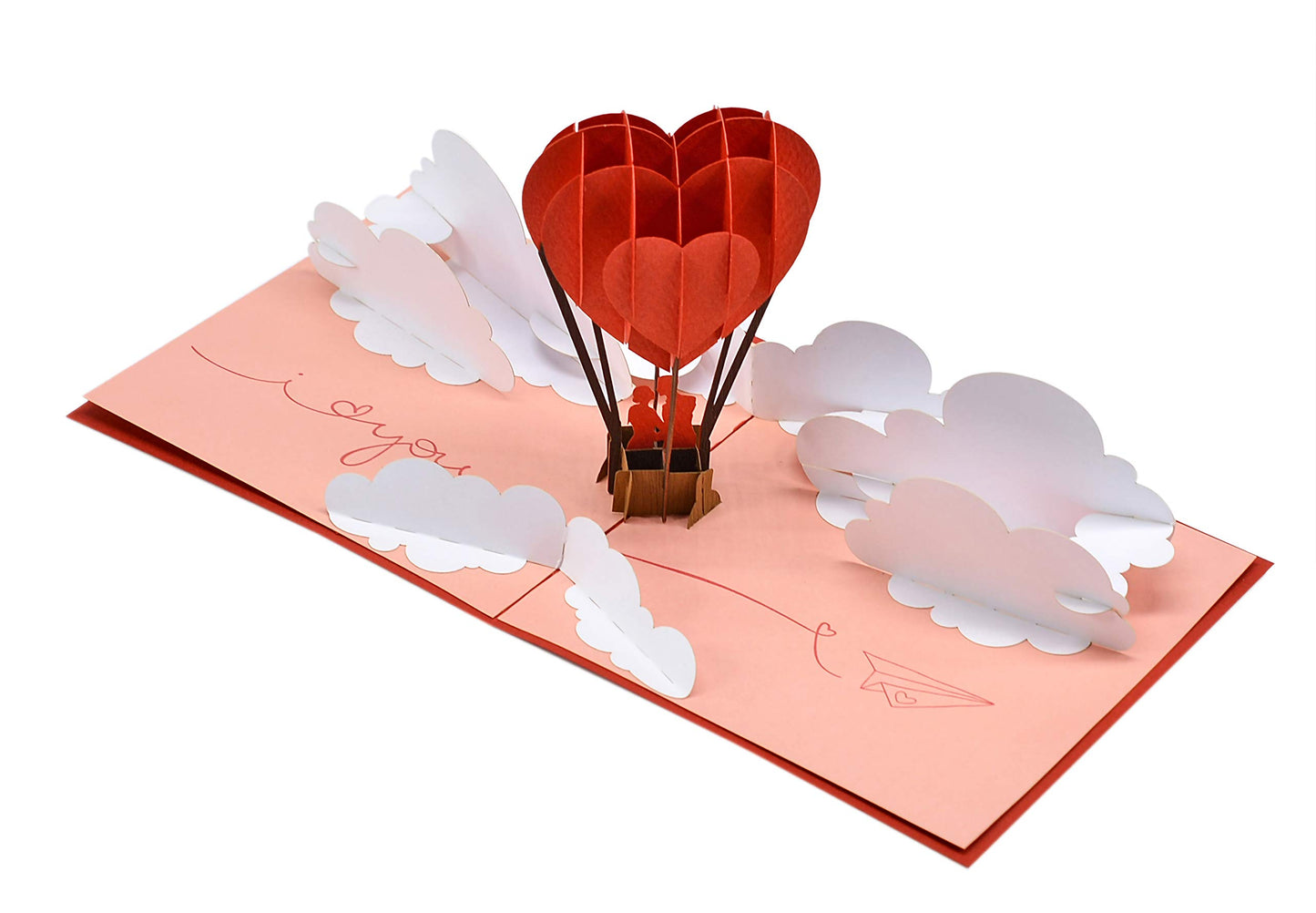 CUTPOPUP Globo - 3D Tarjeta Aniversario, Tarjeta Aniversario Boda, Tarjeta Cumpleaños, Tarjeta Felicitacion Boda, Tarjeta Regalo, Regalos Originales Para Mujer (Air Balloon) US8-LO075ES