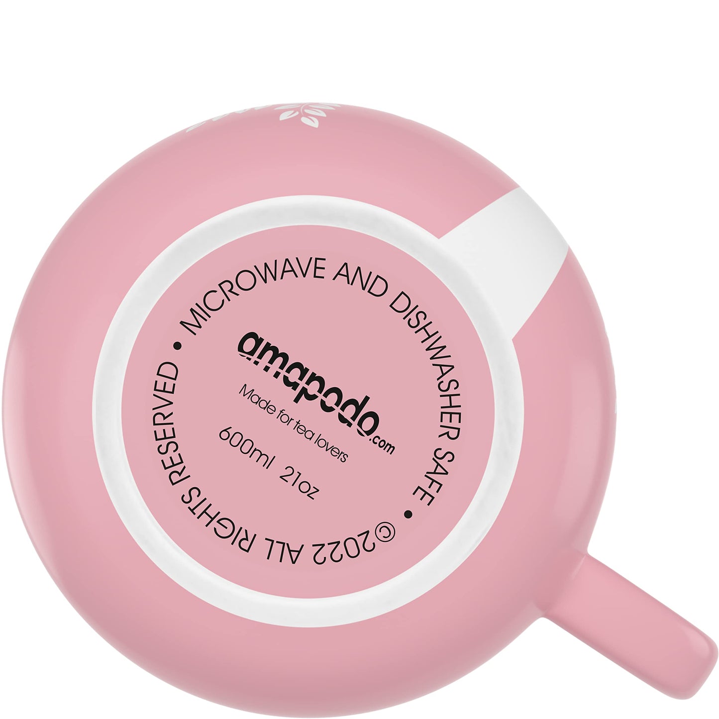 amapodo Taza de café de porcelana - Taza de café grande 600ml - Regalos para mujeres - Taza Jumbo - Taza de oficina XXL Rosa