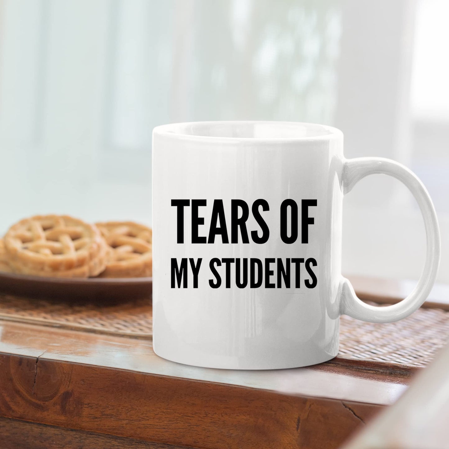Panvola 'Tears of My Students ' Taza para profesor, divertido regalo de graduación para profesor instructor de física, química, cálculo taza de café de cerámica (11 oz, blanco)