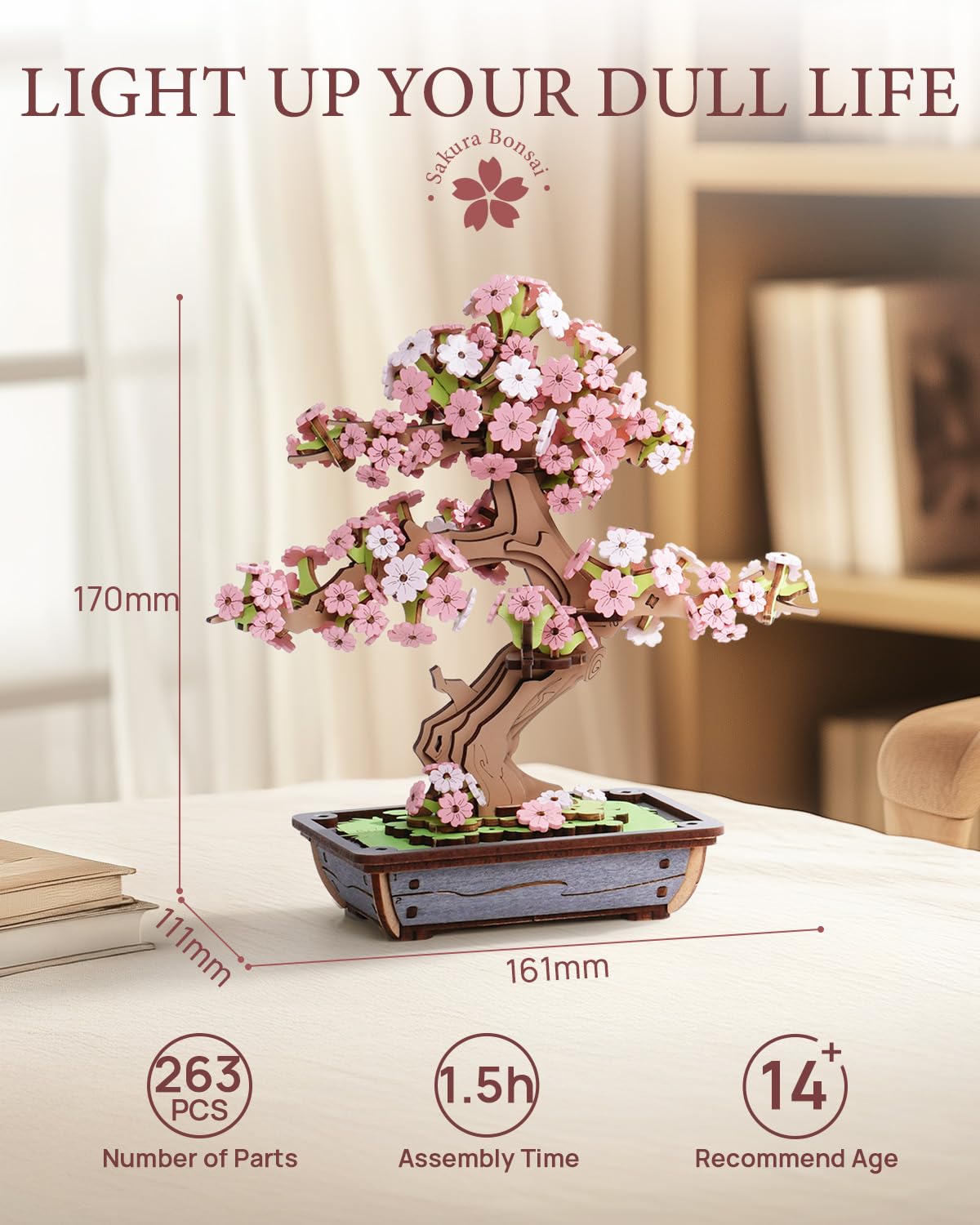 Puzzle 3D Bonsái Sakura – Jardinería Zen sin Tijeras