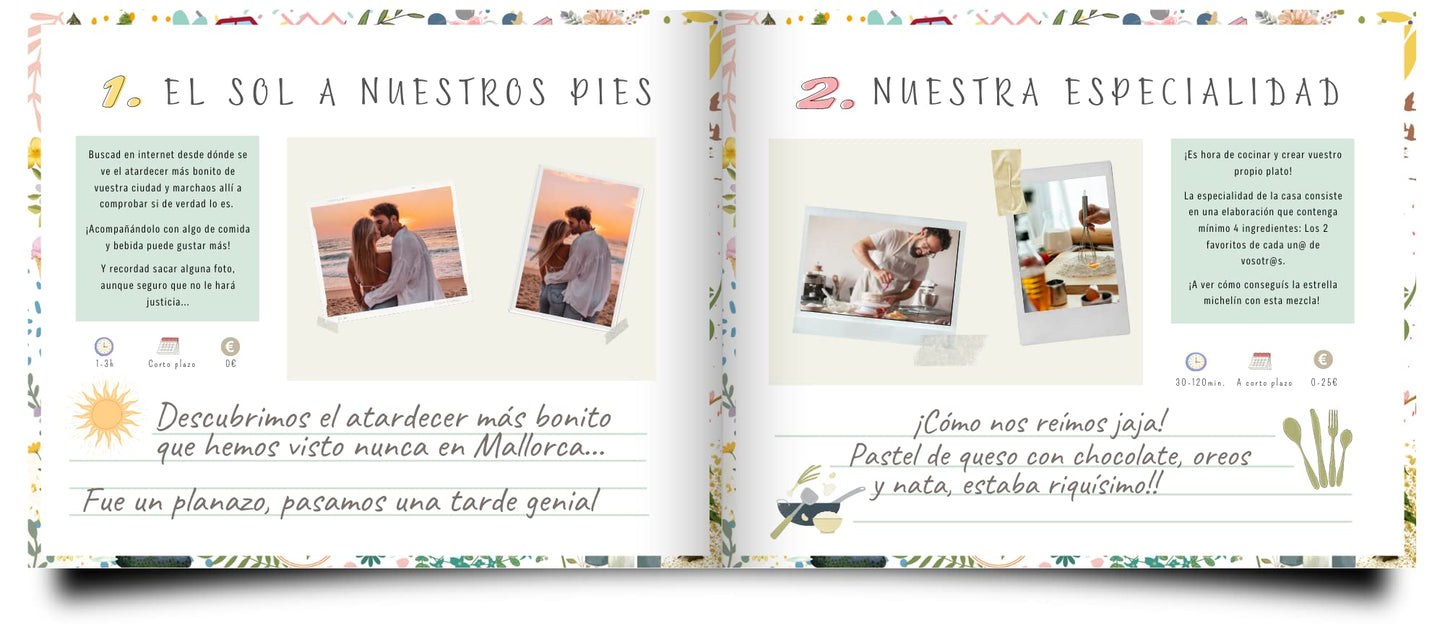 Plan with - Libro de Planes en Pareja para Rascar. Regalo Original para Mujer, Hombre, Aniversario, Cumpleaños. Álbum Romántico para Pegar Fotos. 50 Planes únicos.