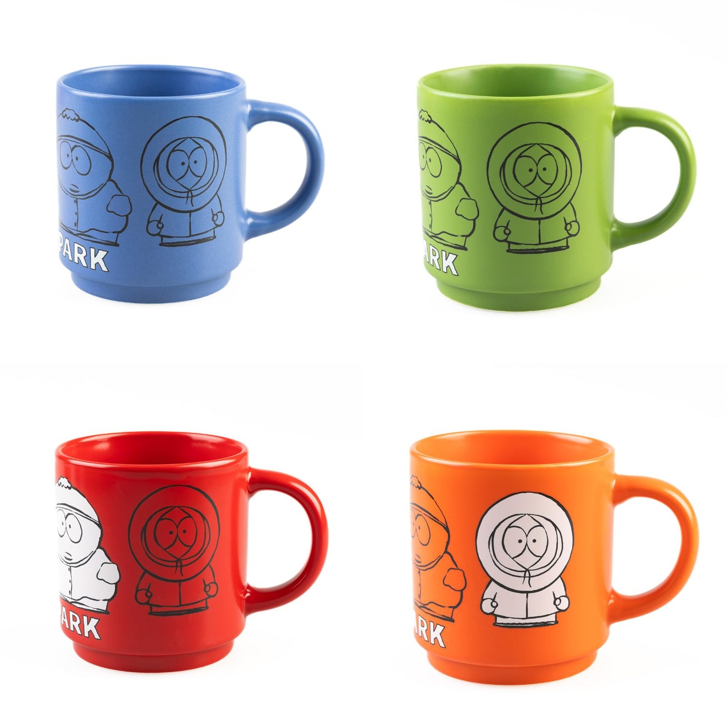 Set 4 Tazas Apilables South Park – Desayuna con Kenny, Kyle, Stan y Cartman