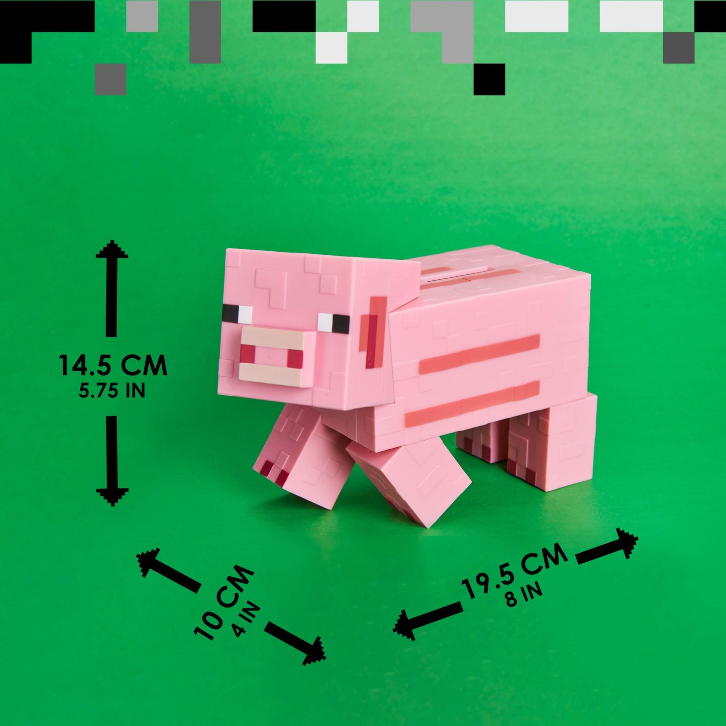 Paladone PP6590MCF Minecraft Pig - Hucha (19 cm, con Licencia Oficial), Color Rosa