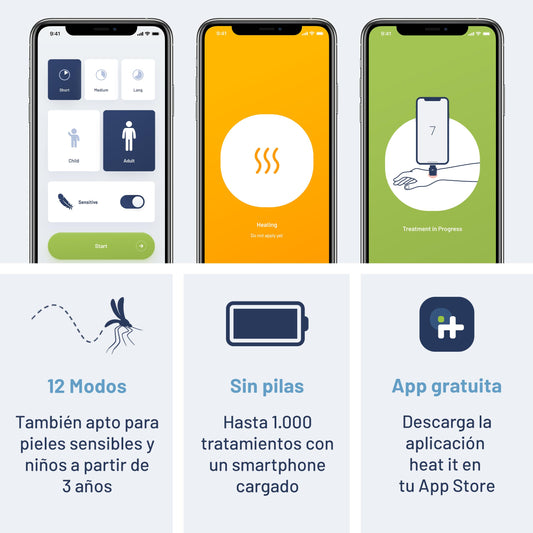 Dispositivo antipicaduras para móvil – Alivia con calor, no con químicos