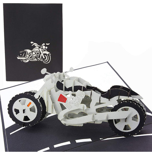 Tarjeta pop-up moto – A toda velocidad en 3D