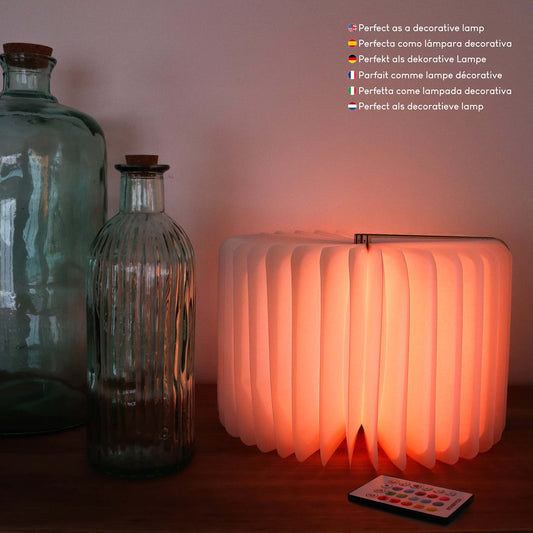 Libro luminoso – Lámpara plegable que se abre como un cuento