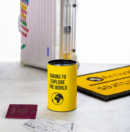 Hucha “Saving to explore the world” – Ahorra para despegar