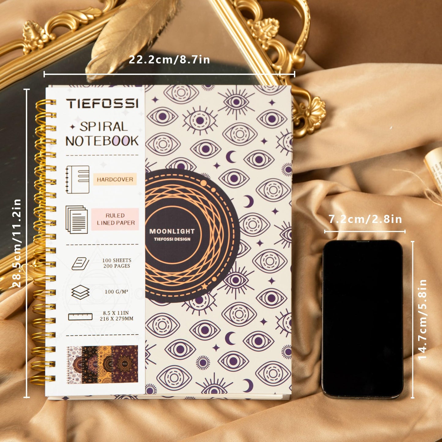 Ideas en espiral – Cuaderno con separadores y tapa dura