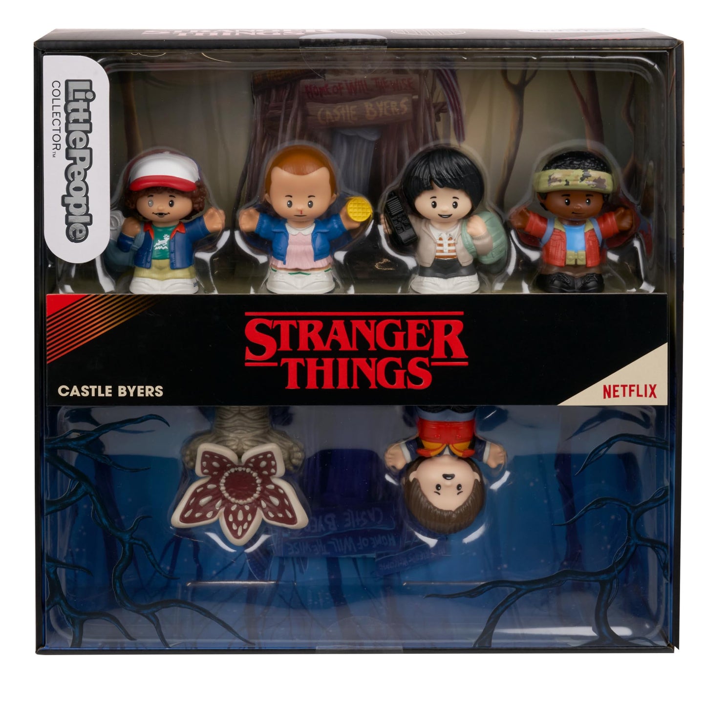 Little People Stranger Things, Castillo Byers Edición especial con 6 figuras para fans y adultos coleccionistas, inspirado en la serie de Netflix, HTP36