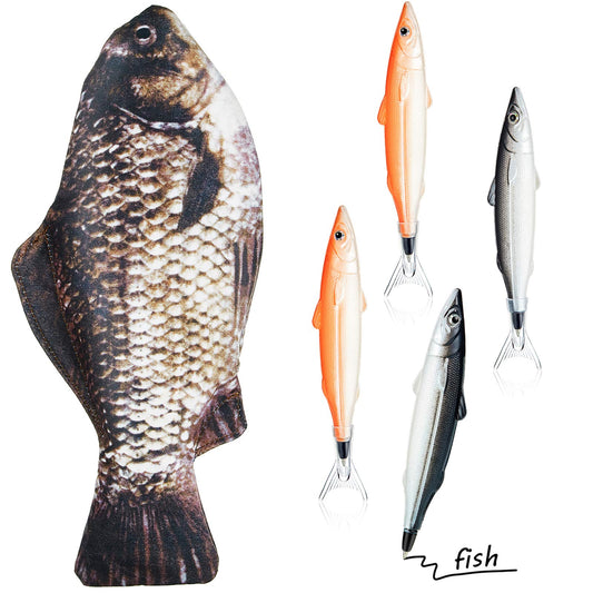 Escamas y tinta – Estuche + 4 bolis que parecen sacados de un acuario