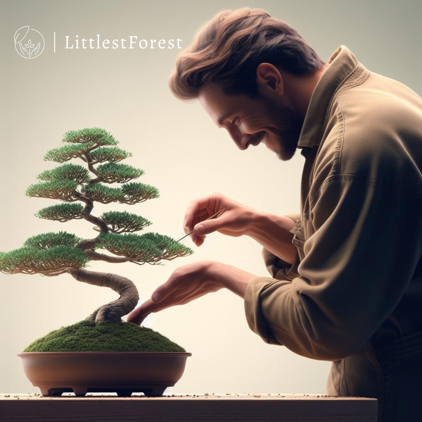 LittlestForest - Kit Bonsai para Principantes - Todo lo que necesitas para cultivar tus propias plantas bonsais naturales interior y exterior. - Semillas y herramientas bonsai