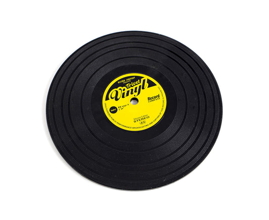 Balvi Salvamanteles Vinyl Color Negro En Forma de Disco de Vinilo Silicona 15 cm