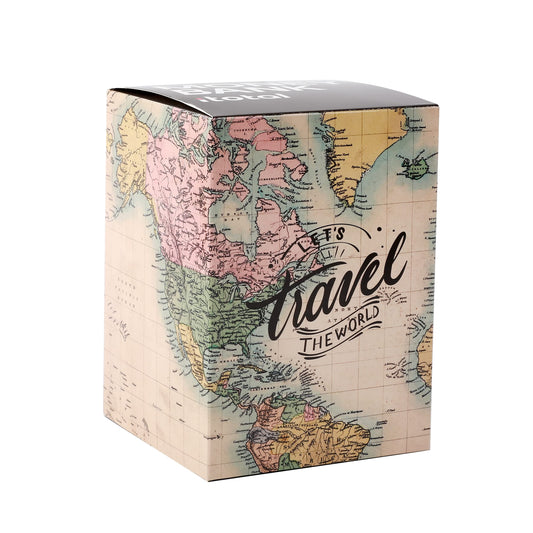 Hucha de Metal Mapamundi – Ahorra para tu Próximo Viaje