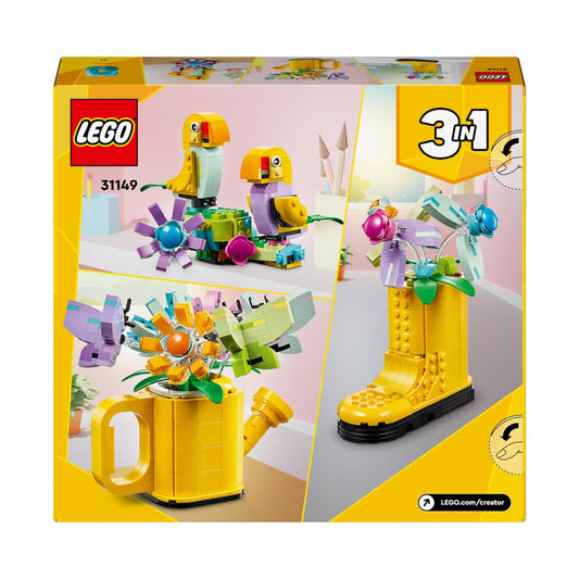 Flores en regadera 3 en 1 LEGO – Bota, aves y pétalos que cobran vida