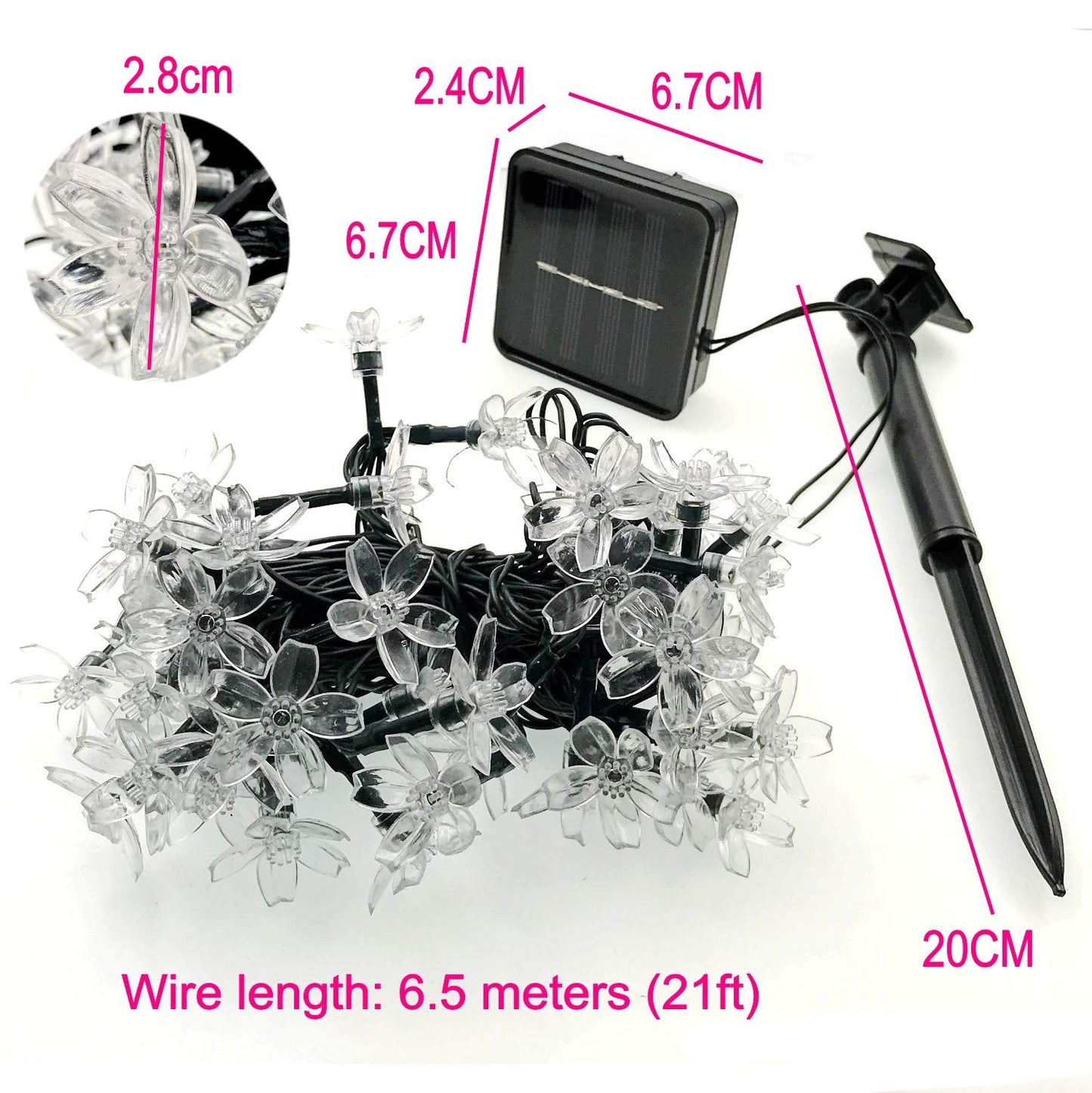 Guirnalda Solar Flores LED – Primavera Eterna para tus Noches