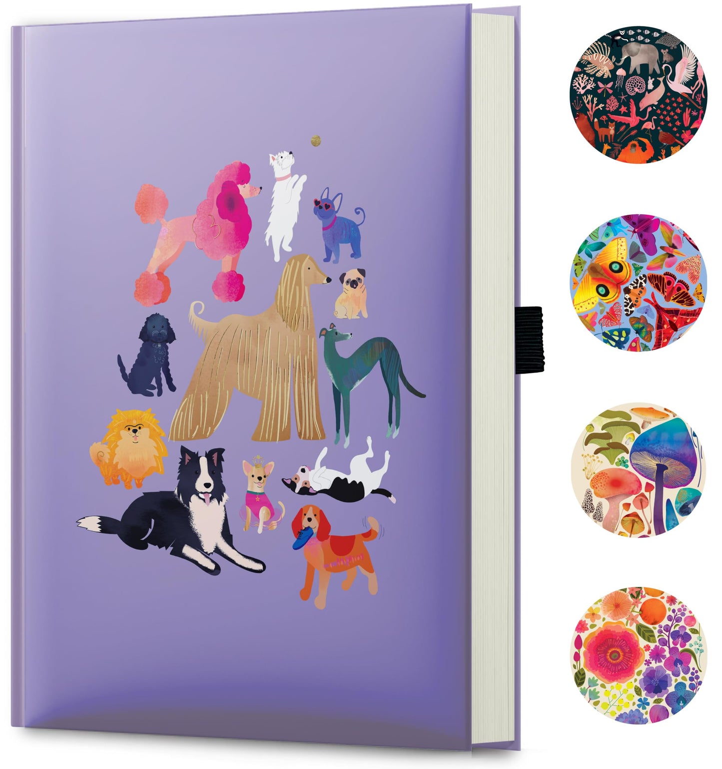 Libreta Elena Essex Perros Malva – Papel grueso y lujo canino