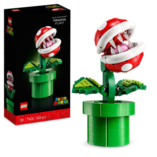 LEGO planta piraña – El villano más icónico de Mario en tu escritorio