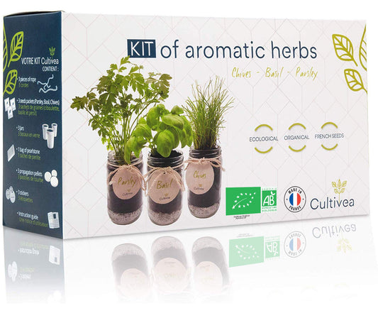 Kit completo de hierbas Cultivea – Crea tu huerto urbano ecológico en casa