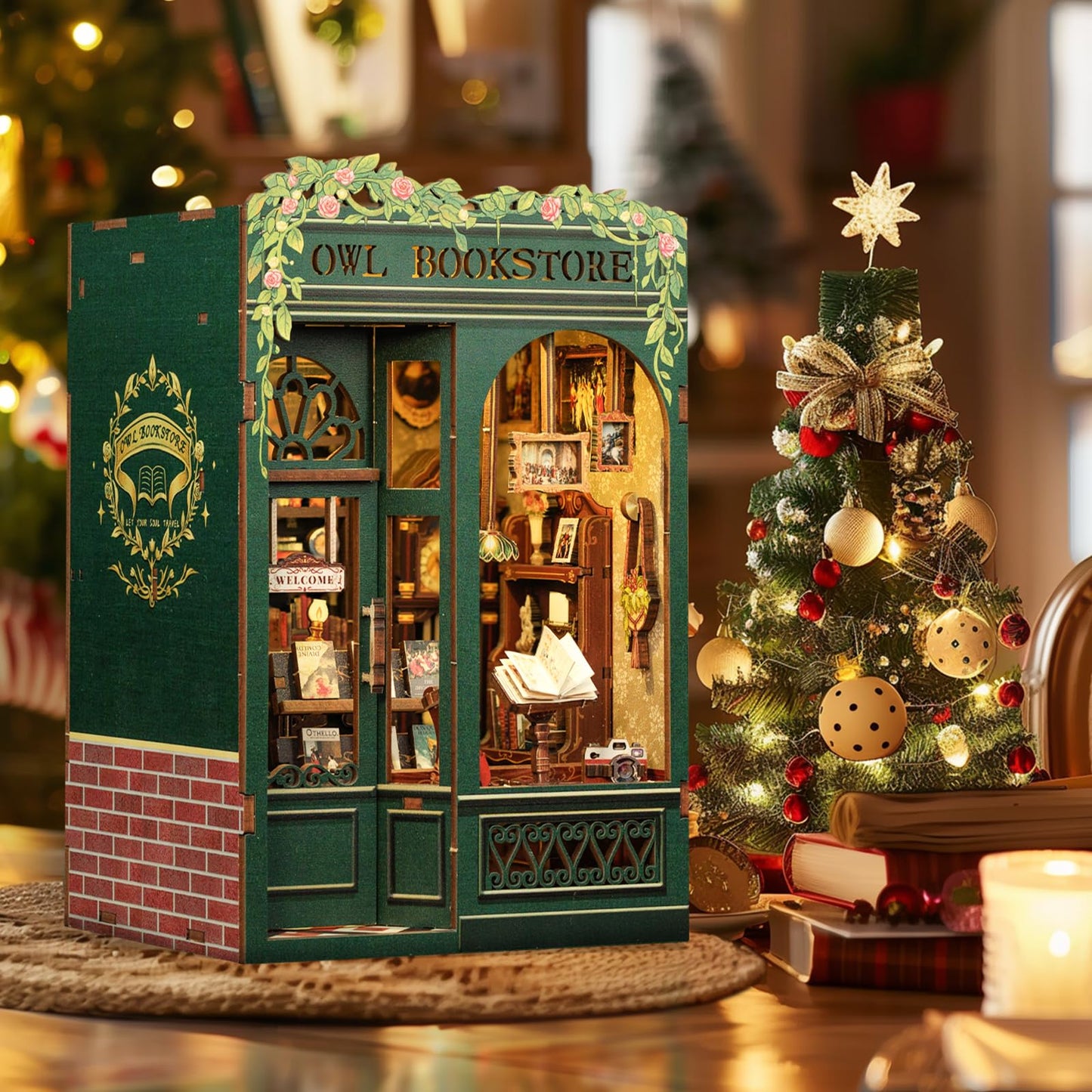 Book Nook Owl Bookstore – Tu Rincón de Lectura Mágico en Miniatura