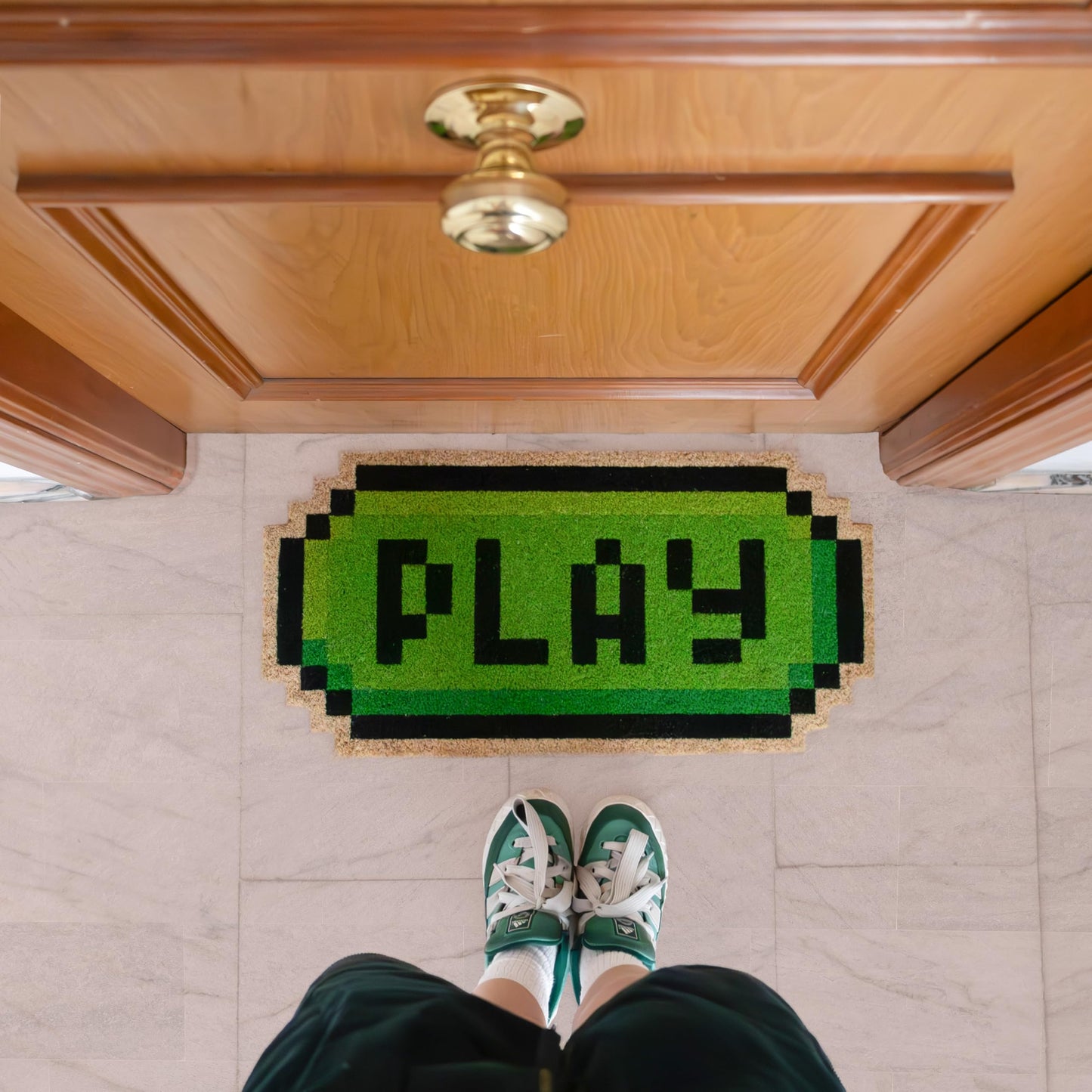 Felpudo "Play" – Pulsa Start para Entrar en Casa