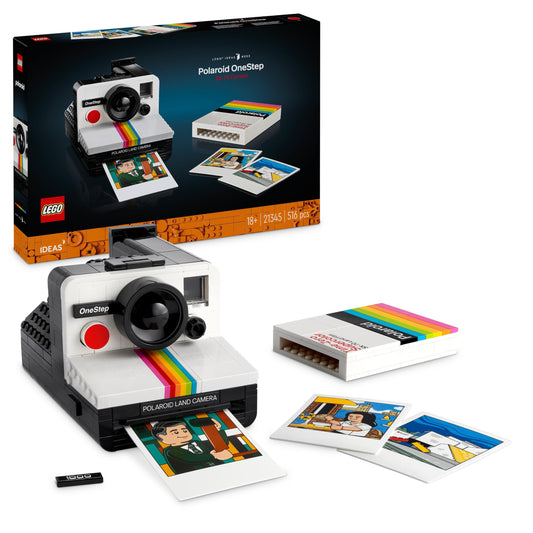 LEGO Ideas Cámara Polaroid OneStep SX-70 Kit de Manualidades para Adultos Coleccionistas, Maqueta de Estilo Vintage con Detalles Auténticos, Regalo para Fotógrafos, Hombres y Mujeres 21345