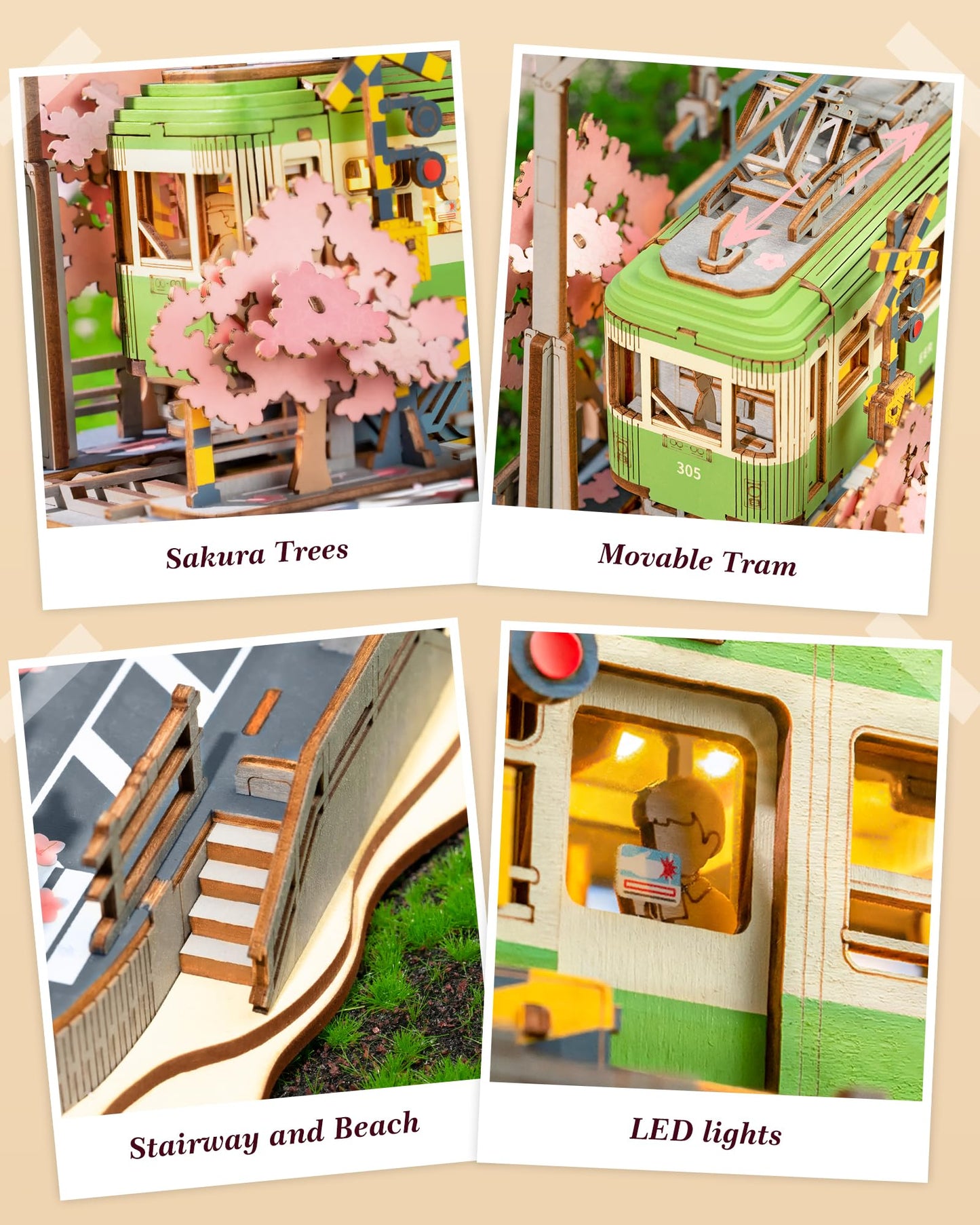 Book Nook Tren Sakura – Un Viaje a Tokio en tu Estantería