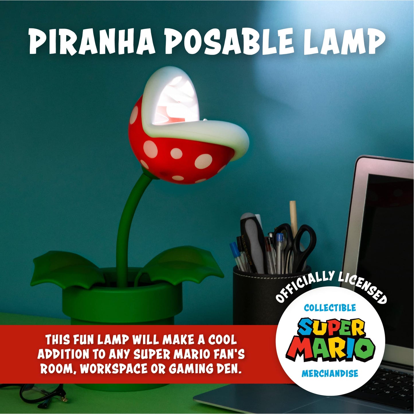 Paladone Super Mario - Piranha Plant Posable Lamp BDP (PP6348NN)