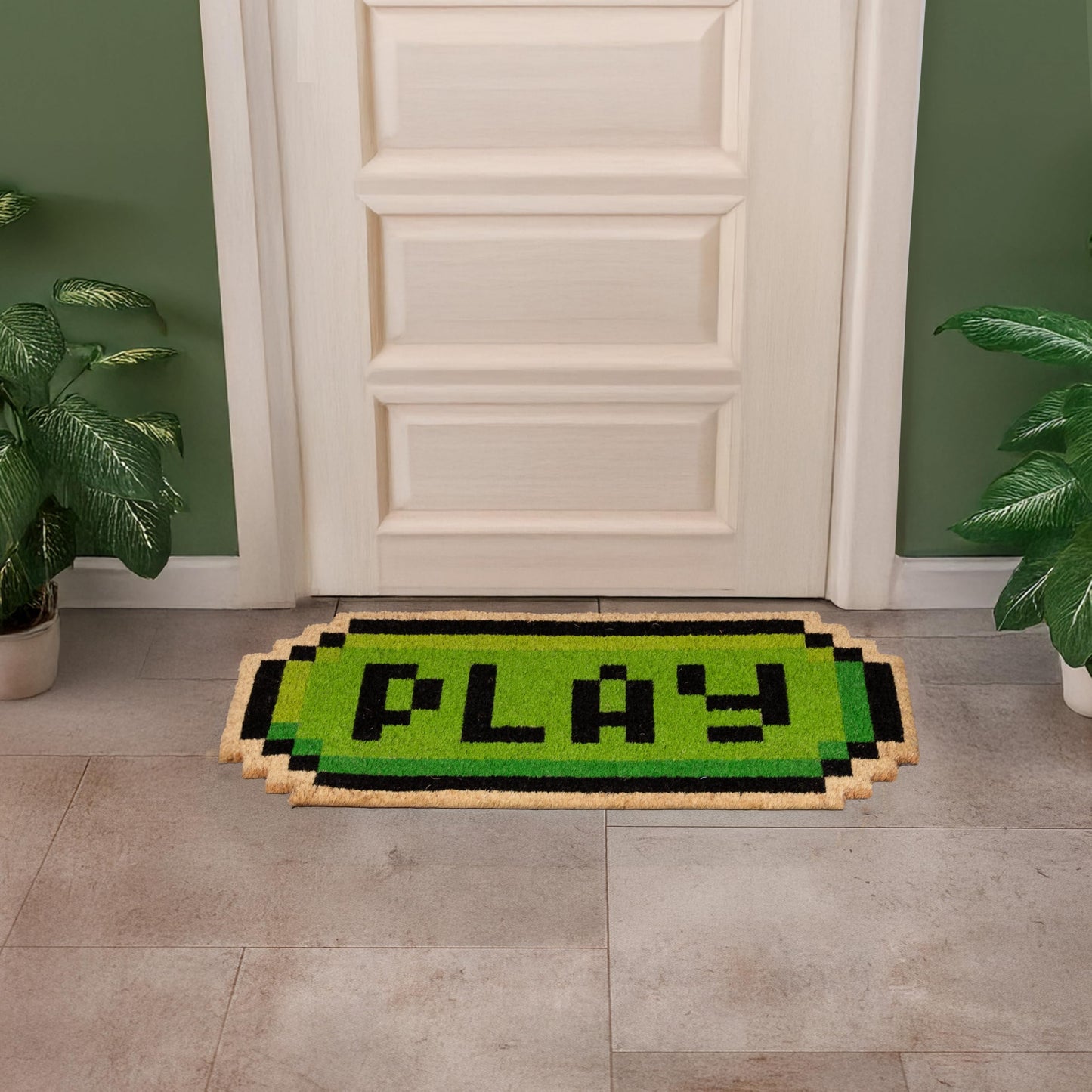 Felpudo "Play" – Pulsa Start para Entrar en Casa