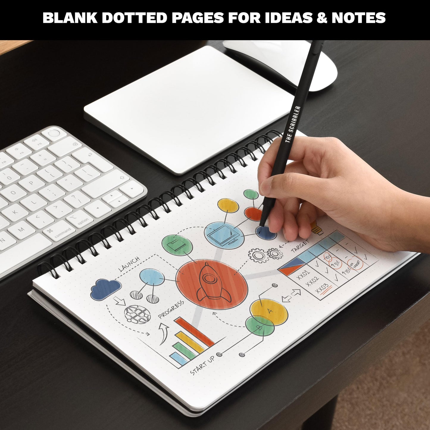 Scribbles That Matter 2024 weekly planner spiral bound (Undated) + Free Pen! | Your Daily weekly monthly productivity planner with habitpara trabajo de oficina | 55 Weeks (29x17.2”)