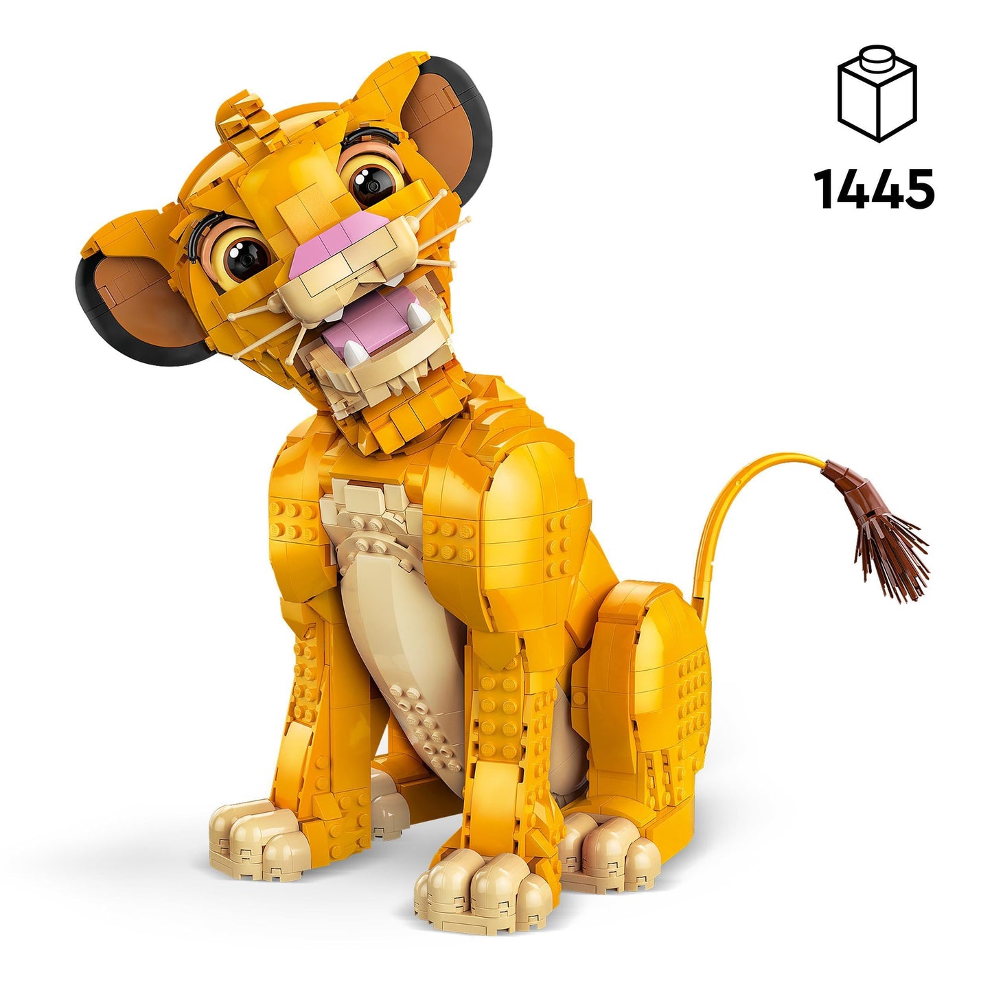 LEGO | Disney El Rey León: Simba Joven Maqueta para Adultos, Regalo para Mujeres y Hombres, Figura de Animal Coleccionable, Actividad Creativa, Decoración para el Hogar y Oficina 43247