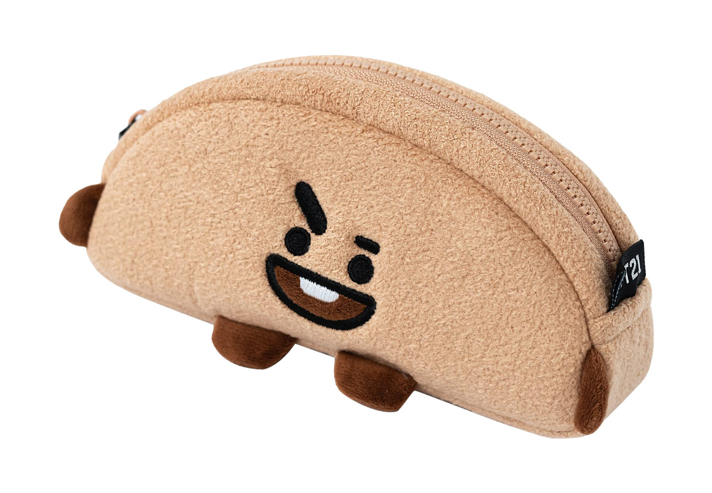 Grupo Erik Estuche Escolar BT21 - Estuche BT21 Shooky, Estuche Rectangular Vuelta al Cole - Estuche BTS - Producto con Licencia Oficial, Marron