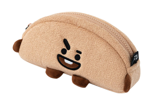 Grupo Erik Estuche Escolar BT21 - Estuche BT21 Shooky, Estuche Rectangular Vuelta al Cole - Estuche BTS - Producto con Licencia Oficial, Marron