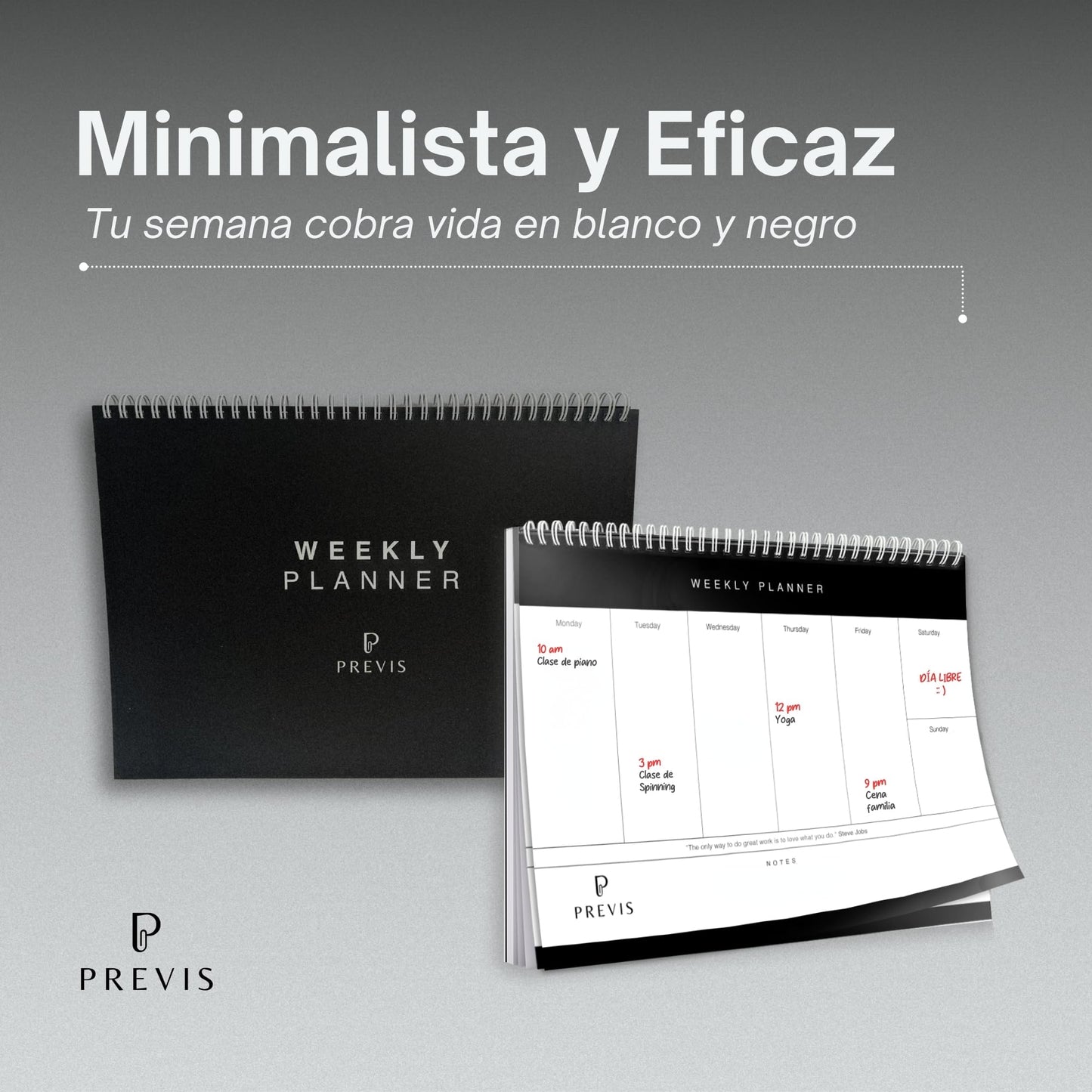 Planner semanal A4 – Organización minimalista para mentes enfocadas