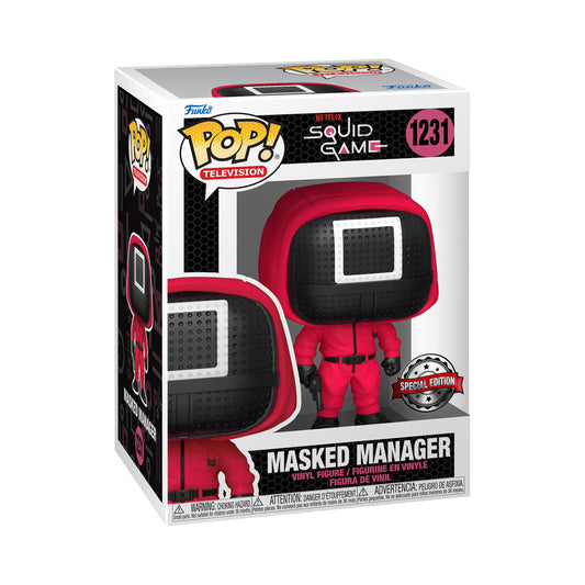 Funko Pop! Squid Game Manager – El Villano Enmascarado (Edición Exclusiva)