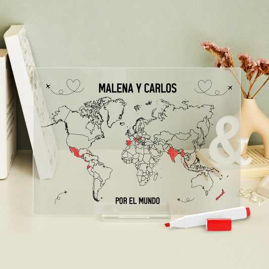 Mapa viajero personalizado – Marca tu historia país a país