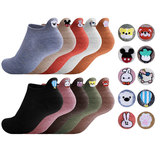 Calcetines tobilleros kawaii – Animalitos que acarician tus pasos