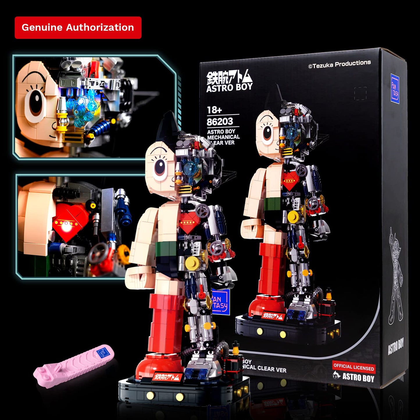 BRICKKK Pantasy Astro Boy Kit de construcción de Bloques de construcción para Adultos,Creativo,Modelo Coleccionable para el hogar o la Oficina,Regalo de cumpleaños para Adolescentes (1258 Piezas)