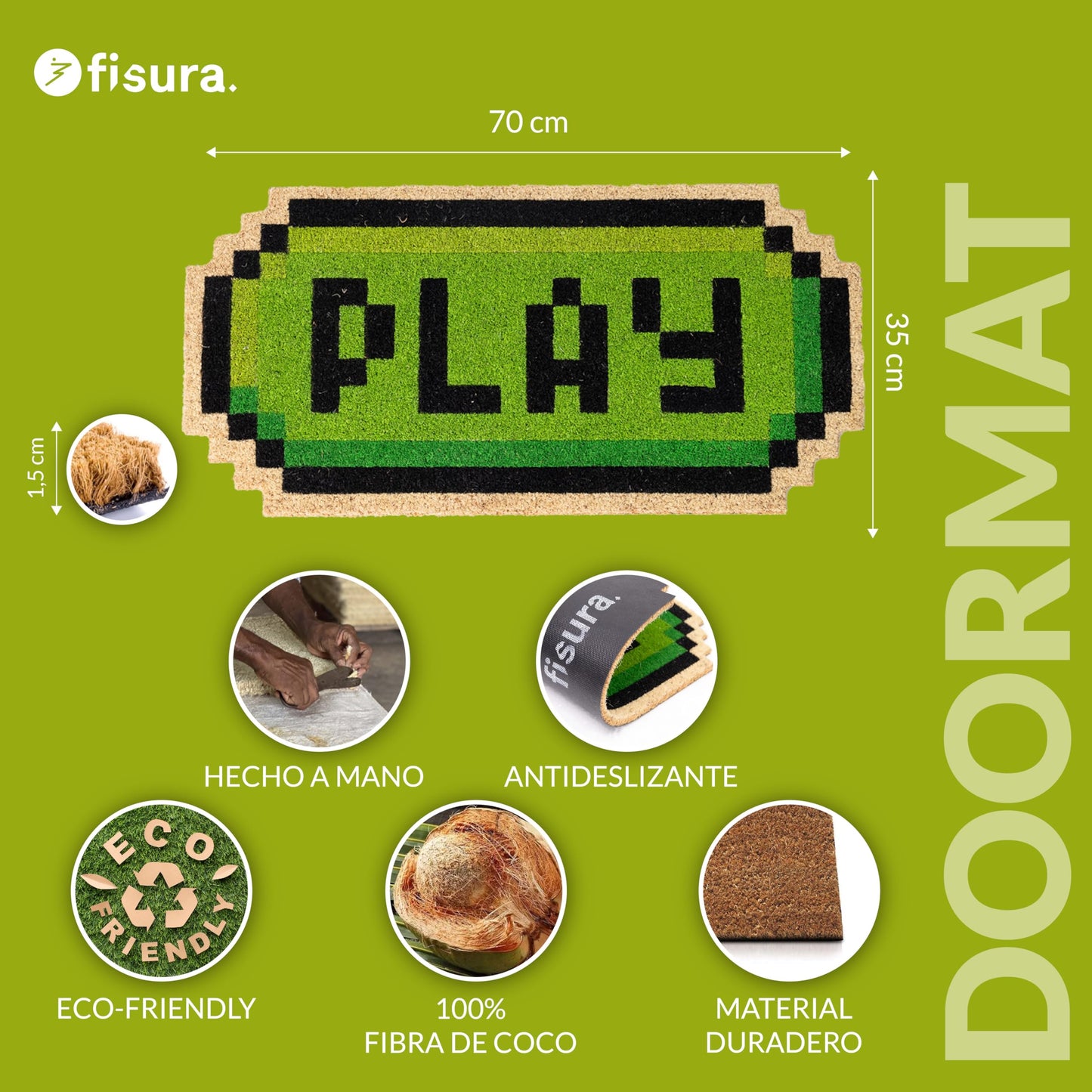 Felpudo "Play" – Pulsa Start para Entrar en Casa